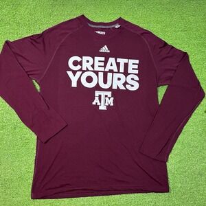 Texas A&M Team Issue Shirt LG Aggie Basketball Long Sleeve Maroon